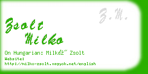 zsolt milko business card